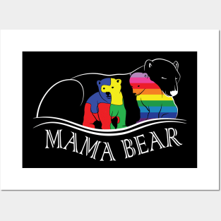 Mama Bear PRIDE and Autism Shirt Posters and Art